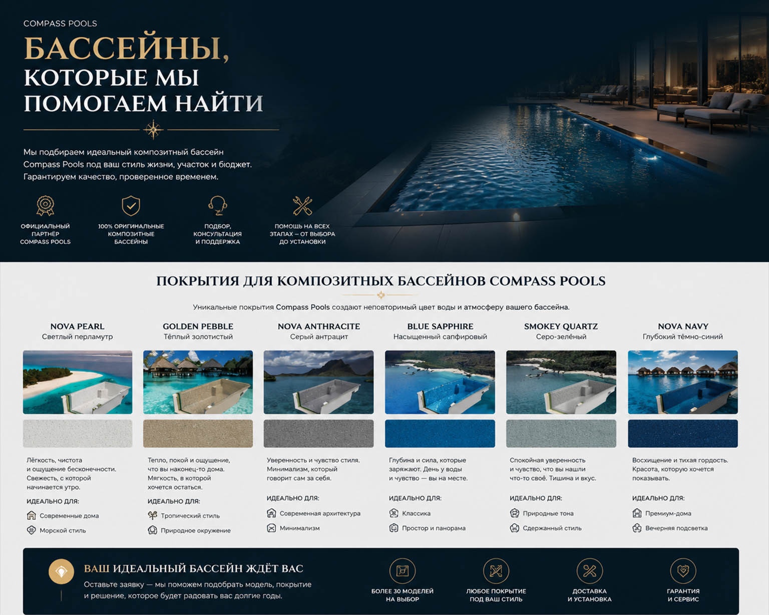 Бассейны, которые мы помогаем найти