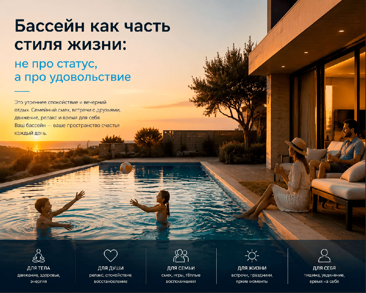 Бассейн как часть стиля жизни: не про статус, а про удовольствие