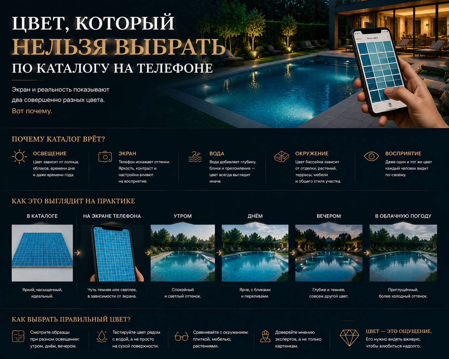 Цвет, который нельзя выбрать по каталогу на телефоне