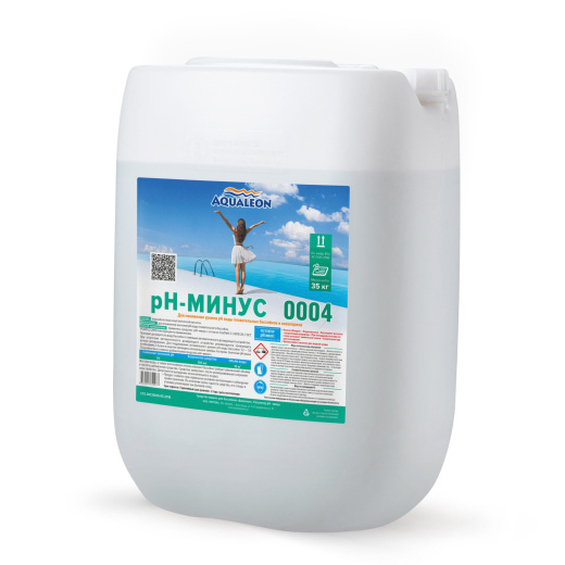 Регулятор pH-минус жидкий Aqualeon, 35 кг (30 л)